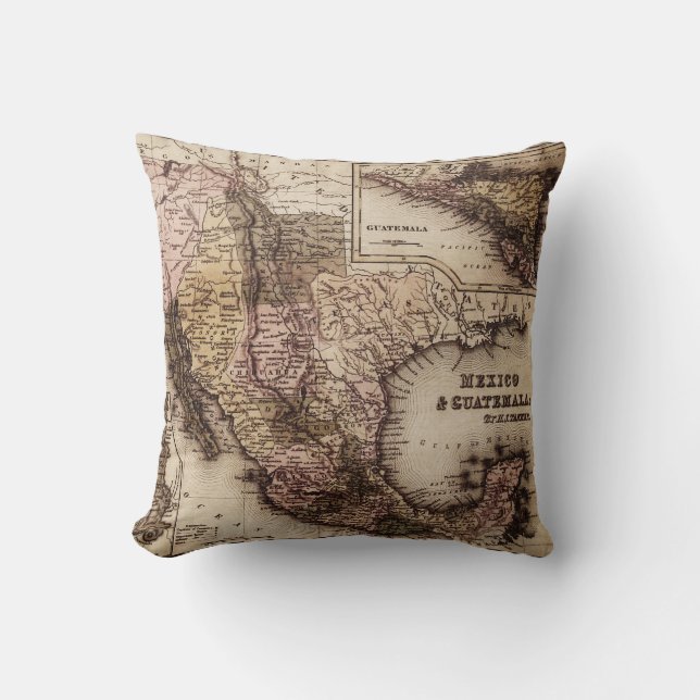 Mapa histórico México y almohada de Guatemala (Anverso)