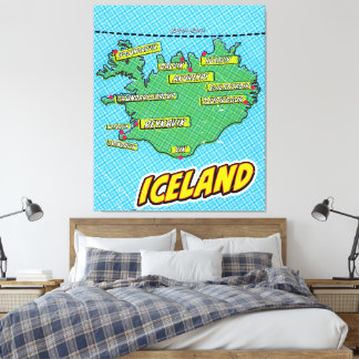 Mapa ilustrado de arte pop en Nueva York