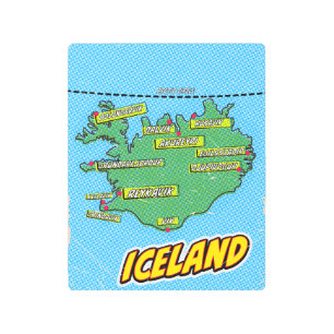 Mapa ilustrado de arte pop en Nueva York