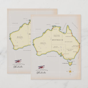 Mapa ilustrado de Australia