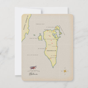 Mapa ilustrado de Bahréin