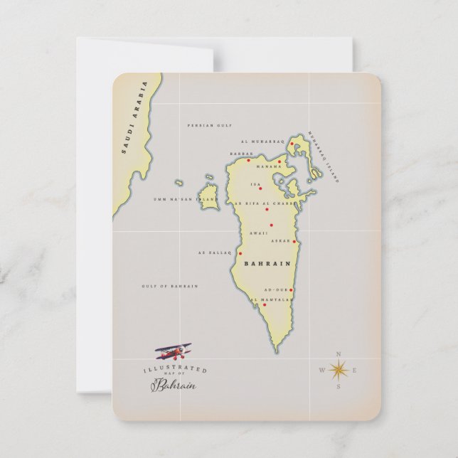 Mapa Ilustrado de Baréin (Reverso)