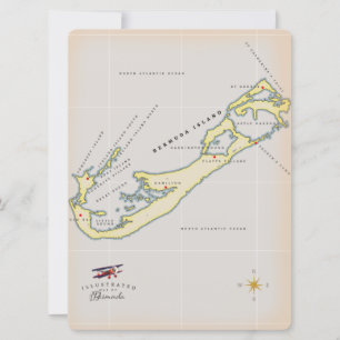 Mapa ilustrado de Bermudas