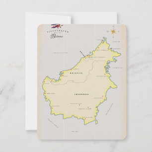Mapa ilustrado de Borneo