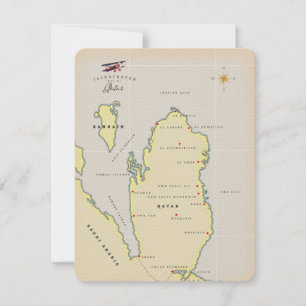 Mapa ilustrado de Catar