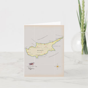 Mapa ilustrado de Chipre.