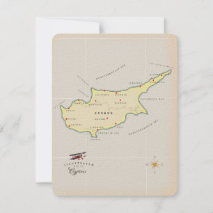 Mapa ilustrado de Chipre.