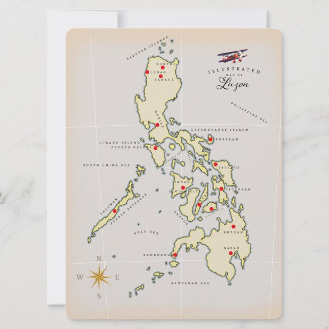 Mapa ilustrado de Filipinas de Luzón (Reverso)