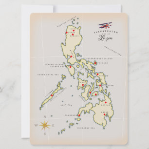 Mapa ilustrado de Filipinas de Luzón