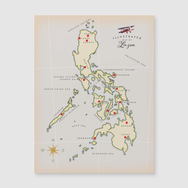 Mapa ilustrado de Filipinas de Luzón (Anverso)