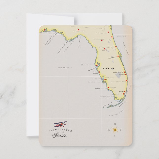 Mapa ilustrado de Florida (Reverso)