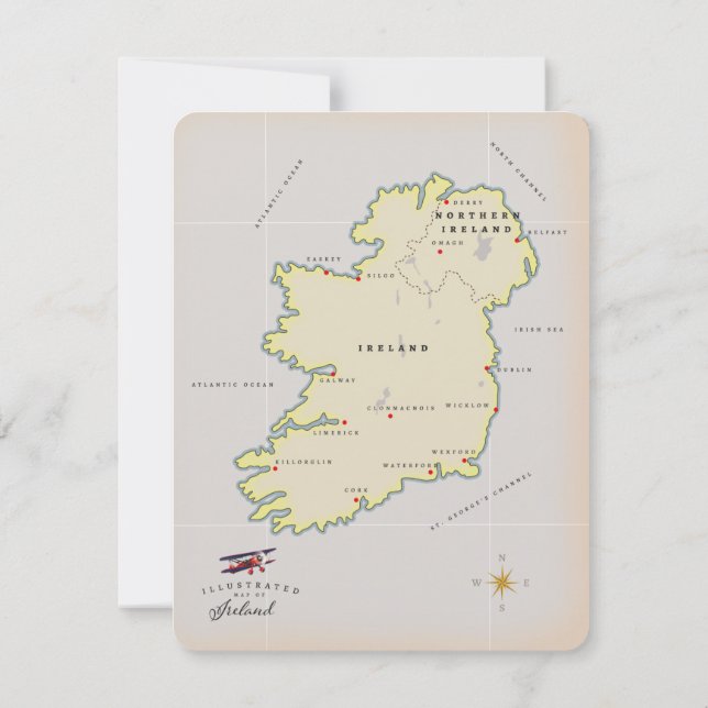 Mapa ilustrado de Irlanda (Reverso)