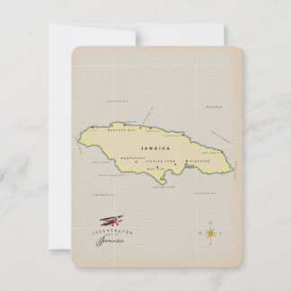 Mapa ilustrado de Jamaica.