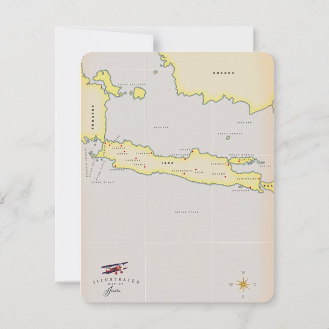 Mapa ilustrado de Java. (Reverso)