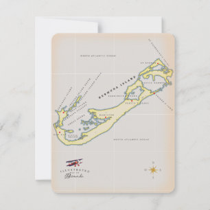 Mapa ilustrado de las Bermudas