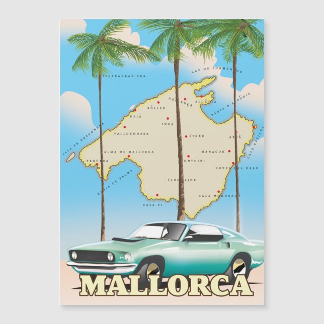 Mapa ilustrado de Mallorca (Anverso)