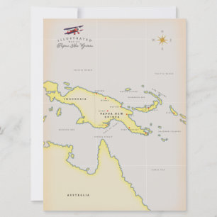Mapa ilustrado de Papúa Nueva Guinea