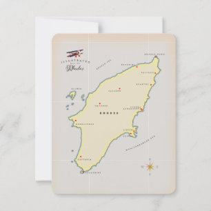 Mapa ilustrado de Rodas.