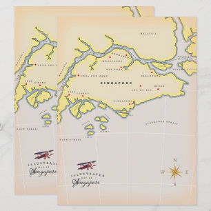 Mapa ilustrado de Singapur