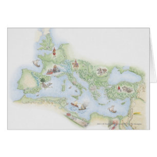 Mapa ilustrado del imperio romano