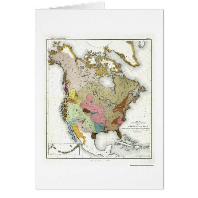 Mapa indio 1890 de la lingüística (Frente)