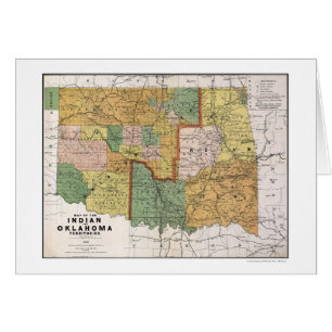 Mapa indio 1892 de la AUTORIZACIÓN del territorio