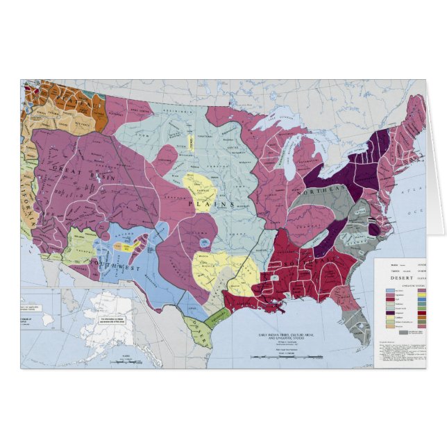 MAPA: INDIOS AMERICANOS (Anverso (Horizontal))