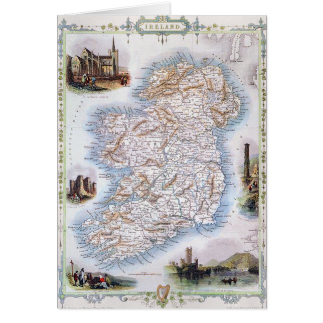 Mapa: Irlanda, 1851 (Frente)