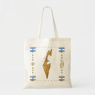 Mapa israelí + bolsa de bandera