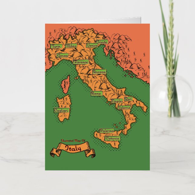 Mapa italiano de época (Anverso)