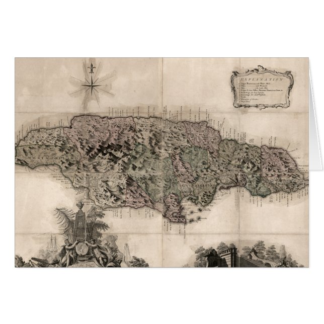 MAPA: JAMAICA, 1763 (Anverso (Horizontal))