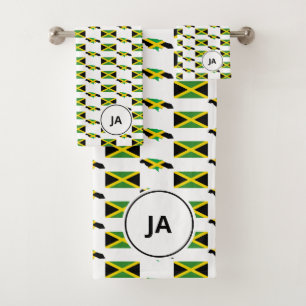 MAPA JAMAICANO Monograma de la bandera de Jamaic
