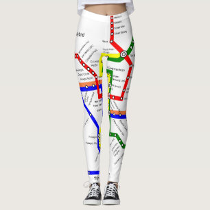 Mapa Legging del subterráneo del metro del