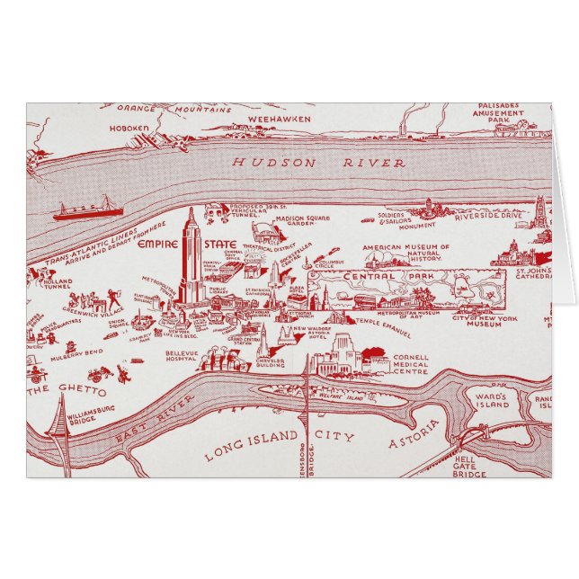 MAPA: MANHATTAN, c1935 (Anverso (Horizontal))