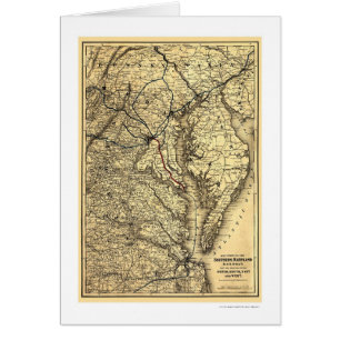 Mapa meridional 1881 del ferrocarril de Maryland