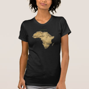 Mapa metálico de oro de la camiseta de la serie AF