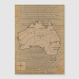 Mapa meteorológico antiguo de Australia