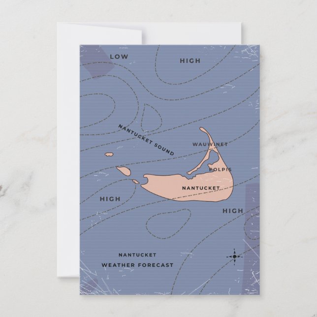 mapa meteorológico de Nantucket EE. UU. (Anverso)