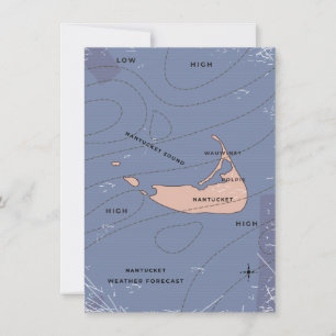mapa meteorológico de Nantucket EE. UU.