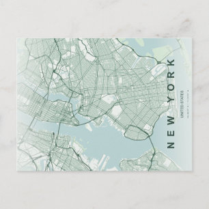 Mapa minimalista de la postal de la ciudad de Nuev