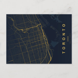 Mapa Mínimo de la Ciudad de Toronto en Postal