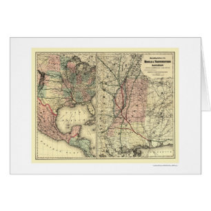 Mapa móvil y del noroeste 1871 del ferrocarril
