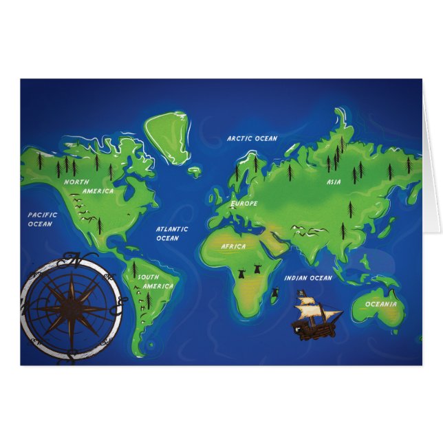 Mapa mundial (Anverso (Horizontal))