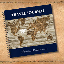 Mapa Mundial Antiguo, Diario de Viaje, Personaliza
