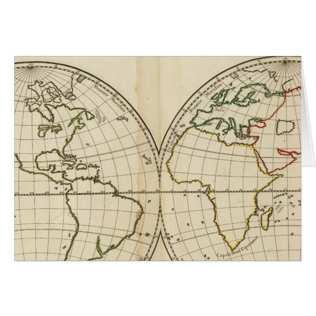 Mapa mundial con Latitude y Longititude (Anverso (Horizontal))