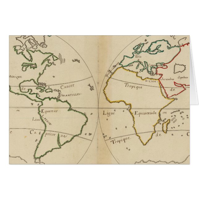 Mapa mundial con trópicos (Anverso (Horizontal))