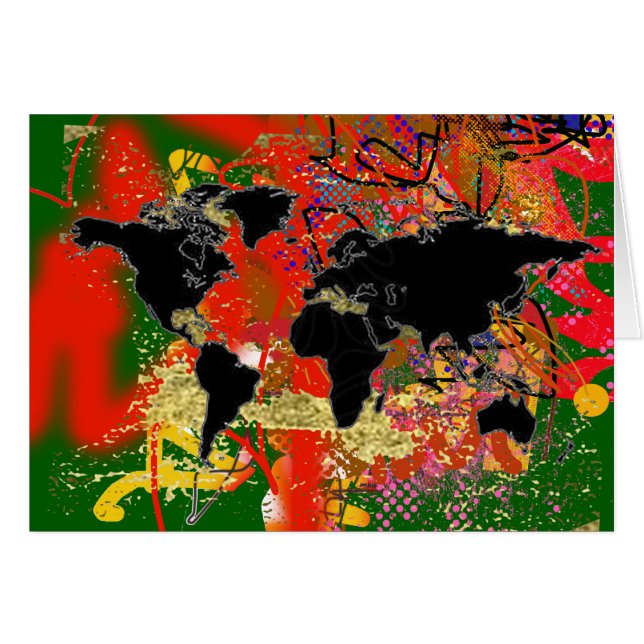 Mapa mundial de graffitis (Anverso (Horizontal))