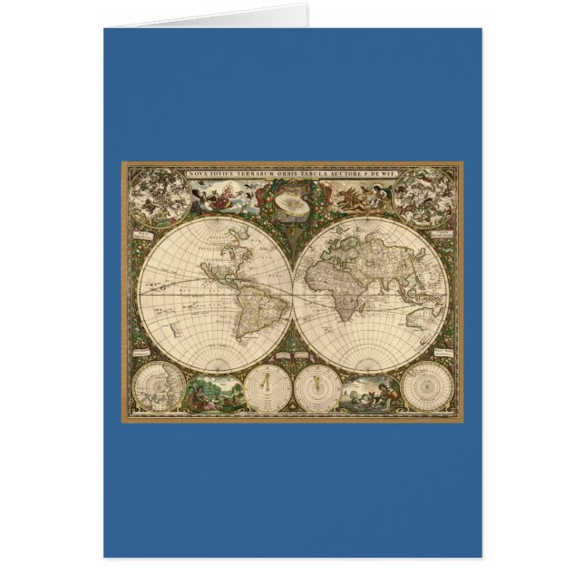 Mapa mundial de la Antigüedad 1660 de Frederick de (Frente)