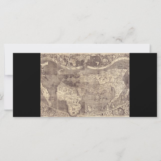 Mapa mundial de Martin Waldseemuller de 1507 (Anverso)