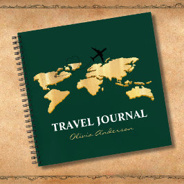Mapa Mundial de Oro y Avión, Diario de Viaje, Pers